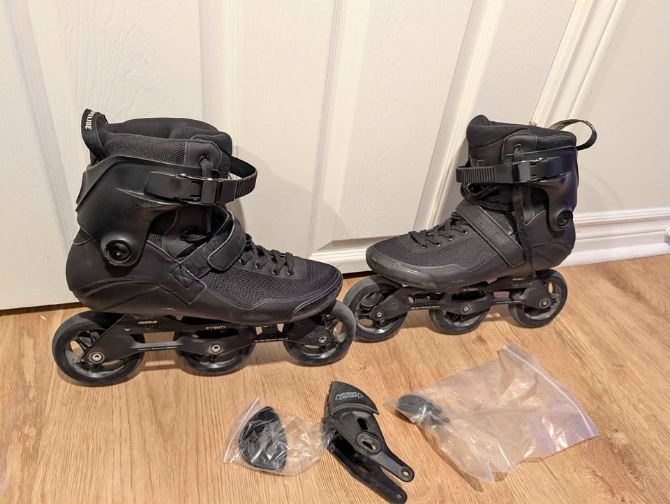Powerslide Triple Black 110 Pro Rollerblades Size 11