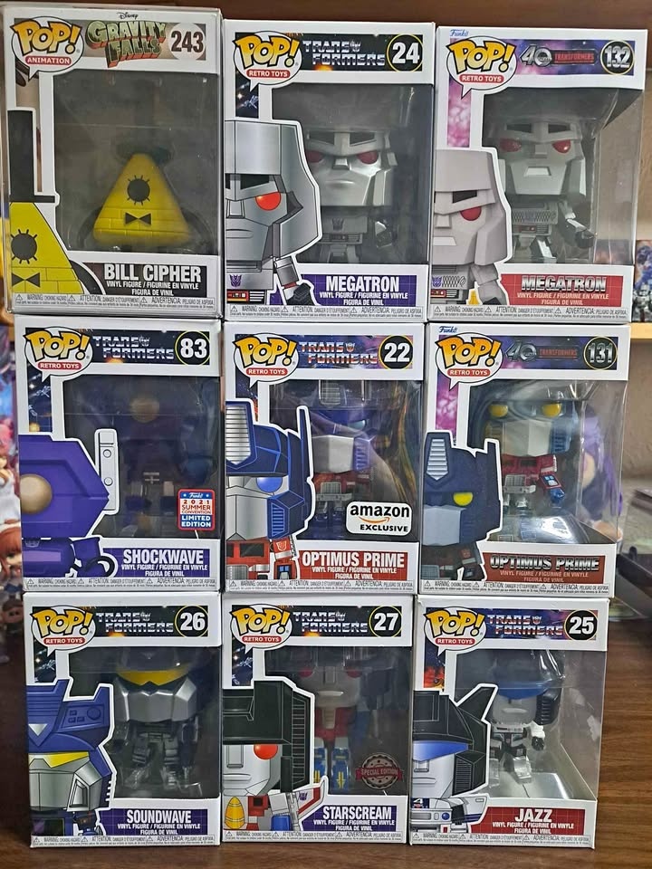 Transformers and Bill Cipher Funko Pops