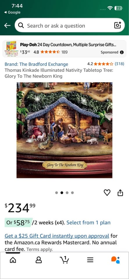 Thomas Kinkade Nativity Tree - photo 4