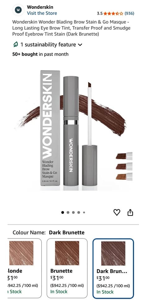 Wonderskin Wonder Blading Brow Stain (Dark Brunette)