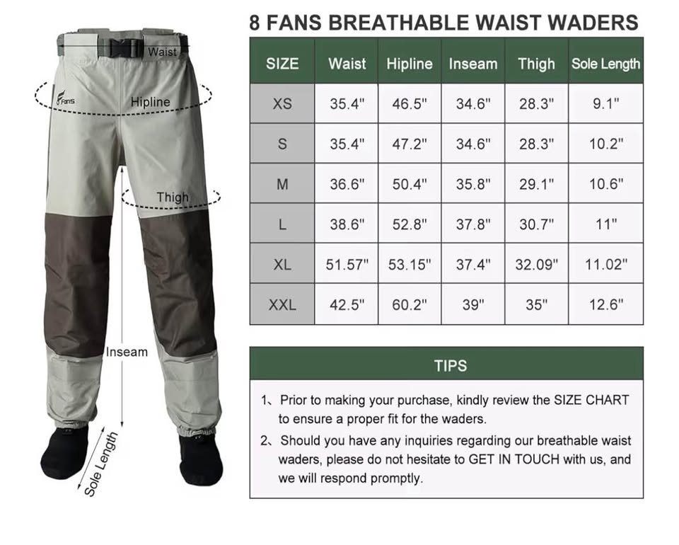 New 8 Fans Fishing Pants, Waterproof Rain Pants, Trawler Black, - photo 2