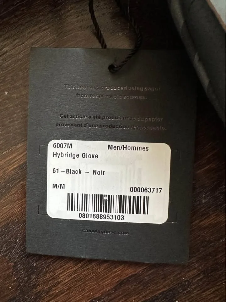 BELOW RETAIL Canada Goose Hybridge Gloves Men Black Noir image indicator(3)