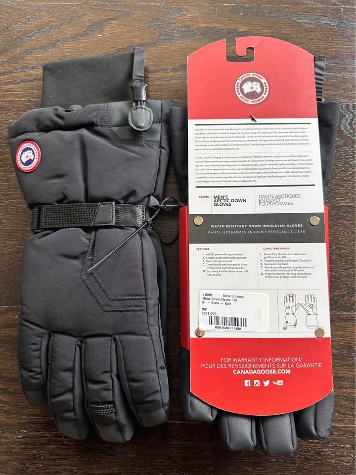 BELOW RETAIL Canada Goose Arctic Down Gloves Men Black Noir - photo 2