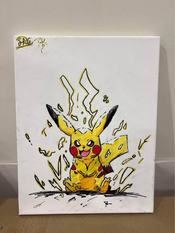 Pokemon Pikachu and Metagross Canvas Drawings