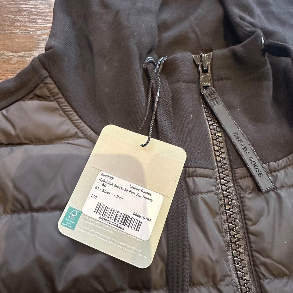 Authentic Canada Goose Hybridge Muskoka Hoodie Black - Size L - photo 3
