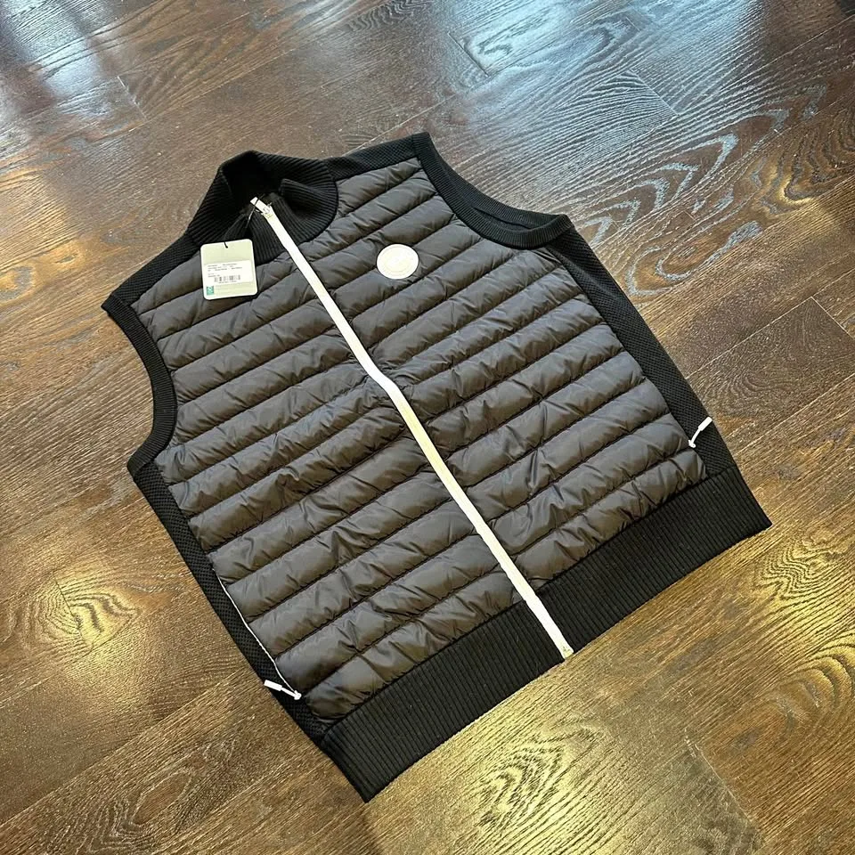 Authentic Canada Goose Hybridge Down Knit Vest Jacket Black thumbnail