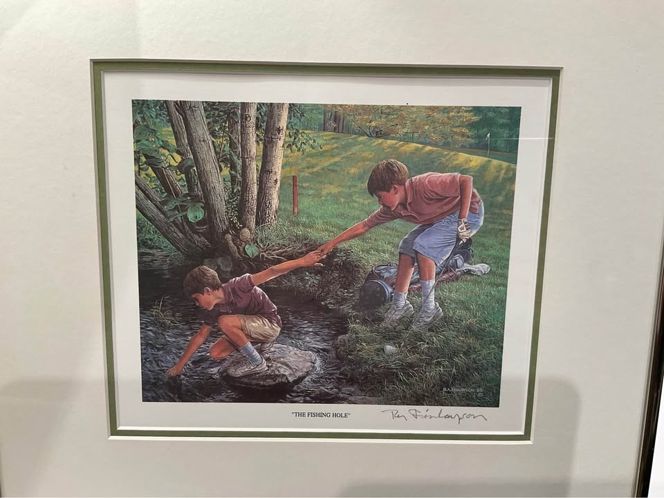R.A. Finlayson "The Fishing Hole" Golf Art Print - photo 2
