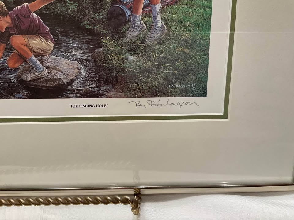 R.A. Finlayson "The Fishing Hole" Golf Art Print - photo 3