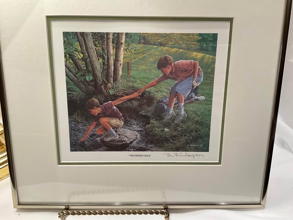 R.A. Finlayson "The Fishing Hole" Golf Art Print - photo 4