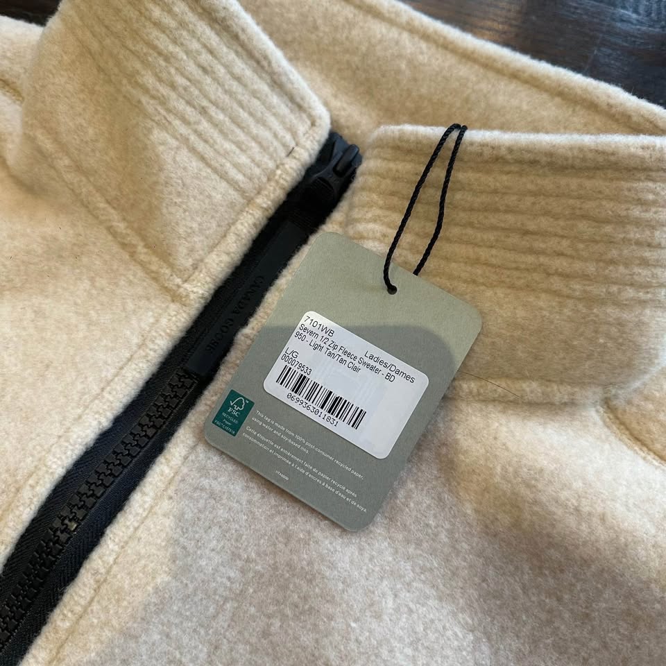 Authentic Canada Goose Severn 1/2 Zip Fleece Sweater Jacket Tan - photo 3