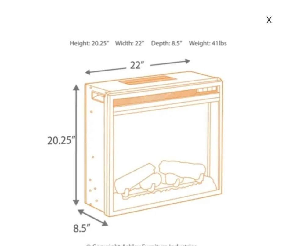 Ashley Fireplace Insert Brand New - photo 3