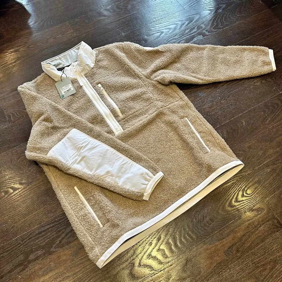Authentic Canada Goose Kelowna Fleece Half Zip Jacket Tan Heathe thumbnail