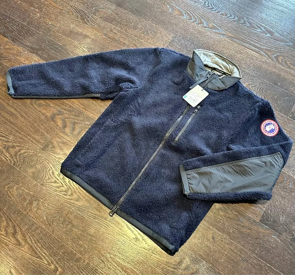Authentic Canada Goose Kelowna Fleece Full Zip Up Jacket Navy thumbnail