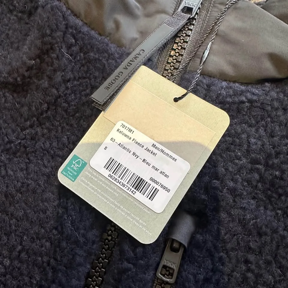 Authentic Canada Goose Kelowna Fleece Full Zip Up Jacket Navy image indicator(2)