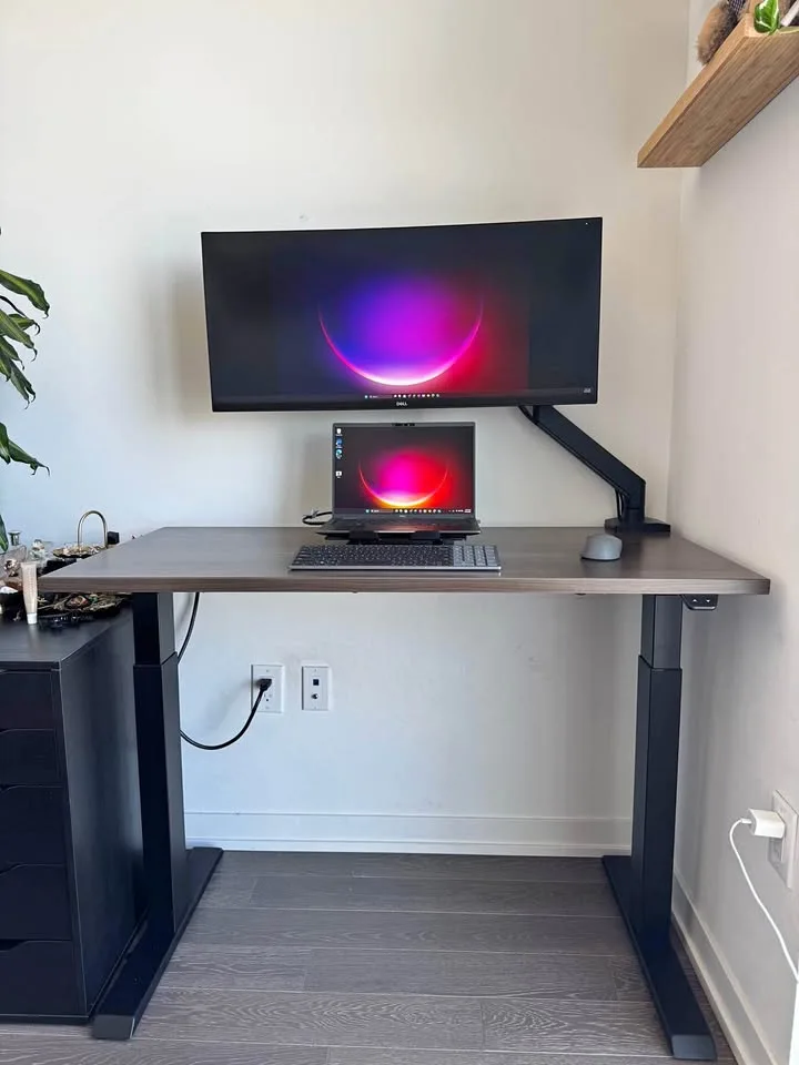Haworth Upside Office Standing Desk Charcoal/Black thumbnail
