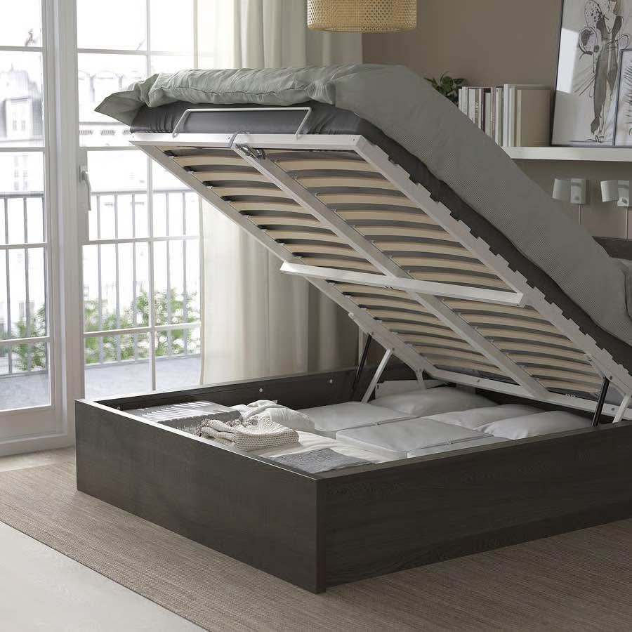 IKEA MALM Storage Queen Bed Frame + Zinus Memory Foam Mattress - photo 4