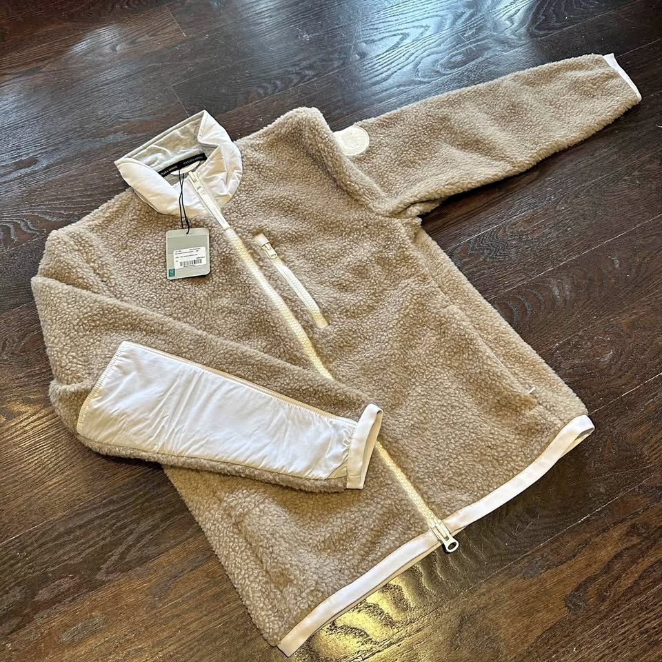 Authentic Canada Goose Kelowna Fleece Full Zip Up Jacket Tan