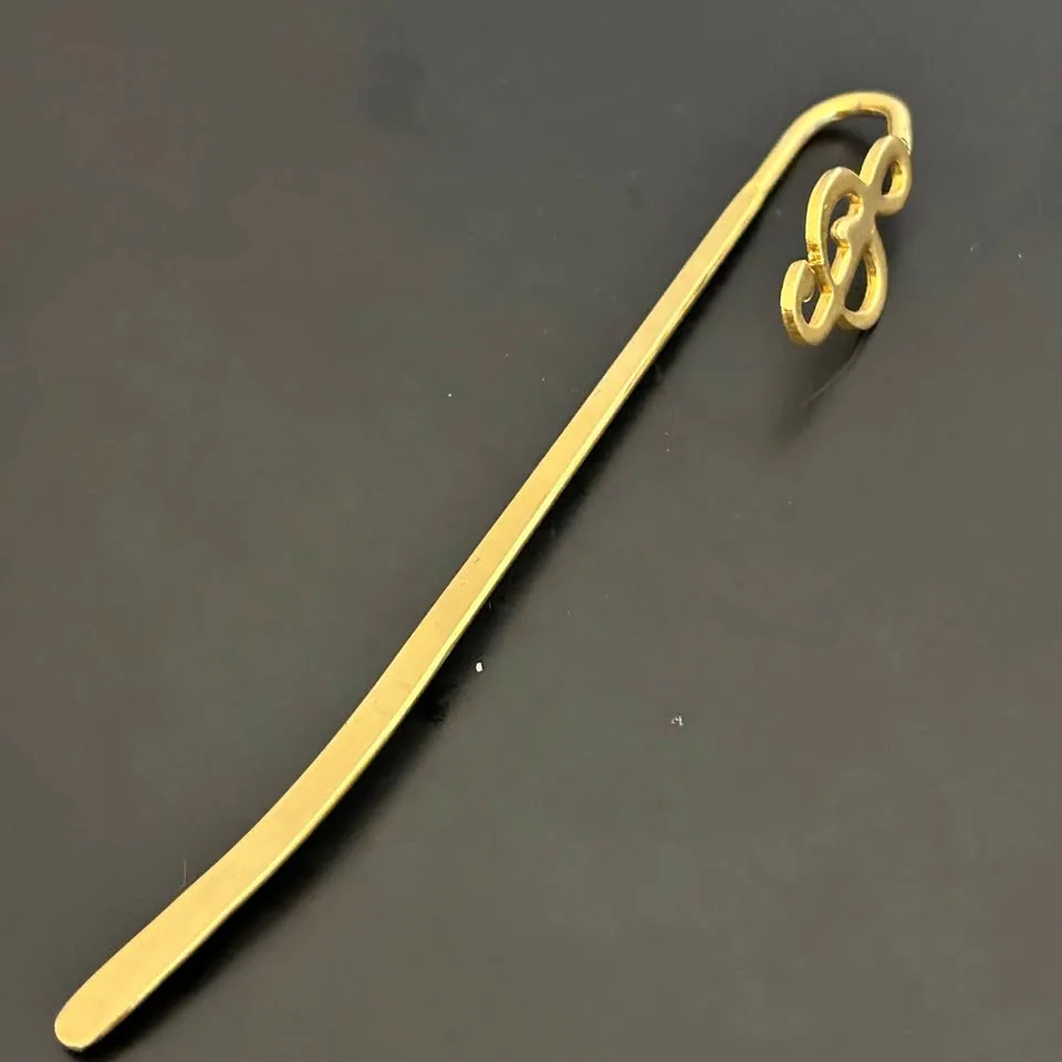 Vintage Brass Bookmark – Treble Clef Music Design thumbnail