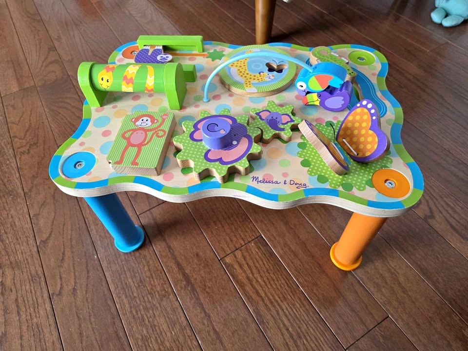 Melissa & Doug Wooden Activity Table – Baby / Toddler Toy