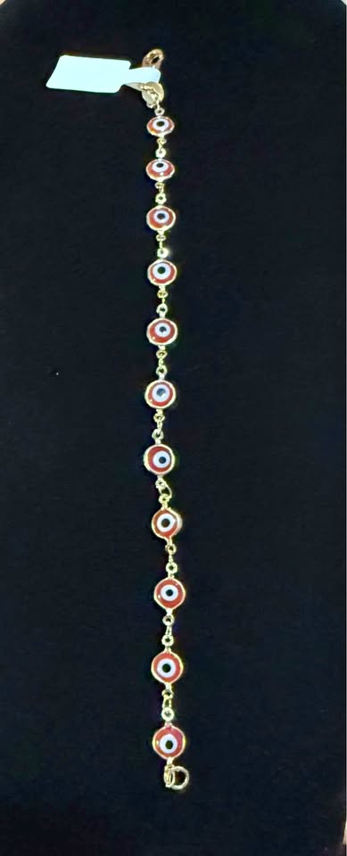 7in red evil eye bracelet
