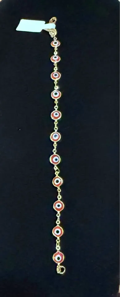 7in red evil eye bracelet thumbnail