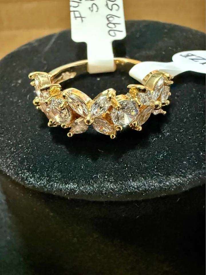 18k Gold Fill flower ring thumbnail