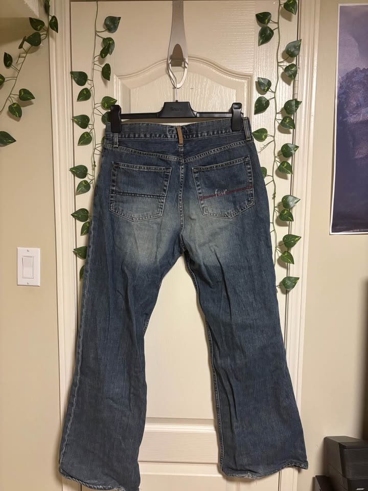 Vintage FCUK Flared Slim Fit Button Up Jeans Size 32 - photo 5