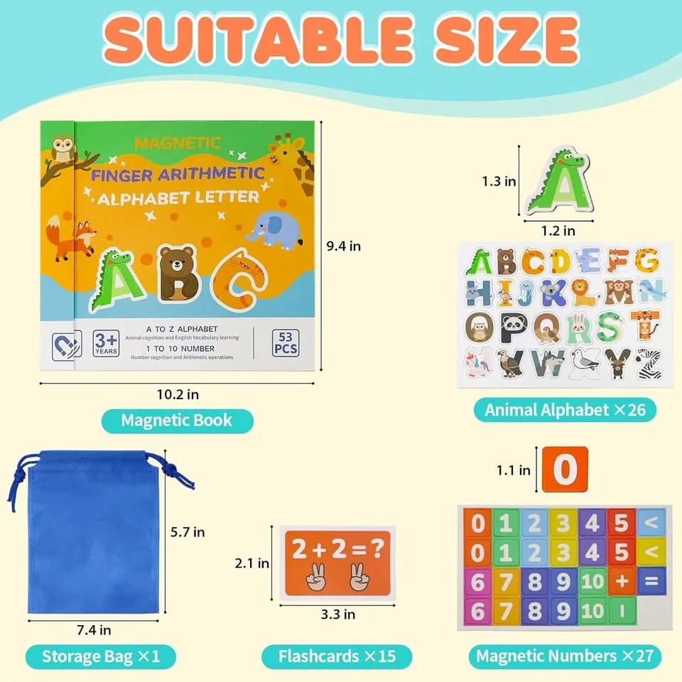 New~2 in 1- Montessori Math & Spelling, Magnetic Board image indicator(2)