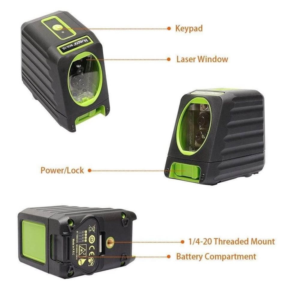 Huepar Box-1R Laser Level (Red Beam) – Self Leveling, Like New - photo 3