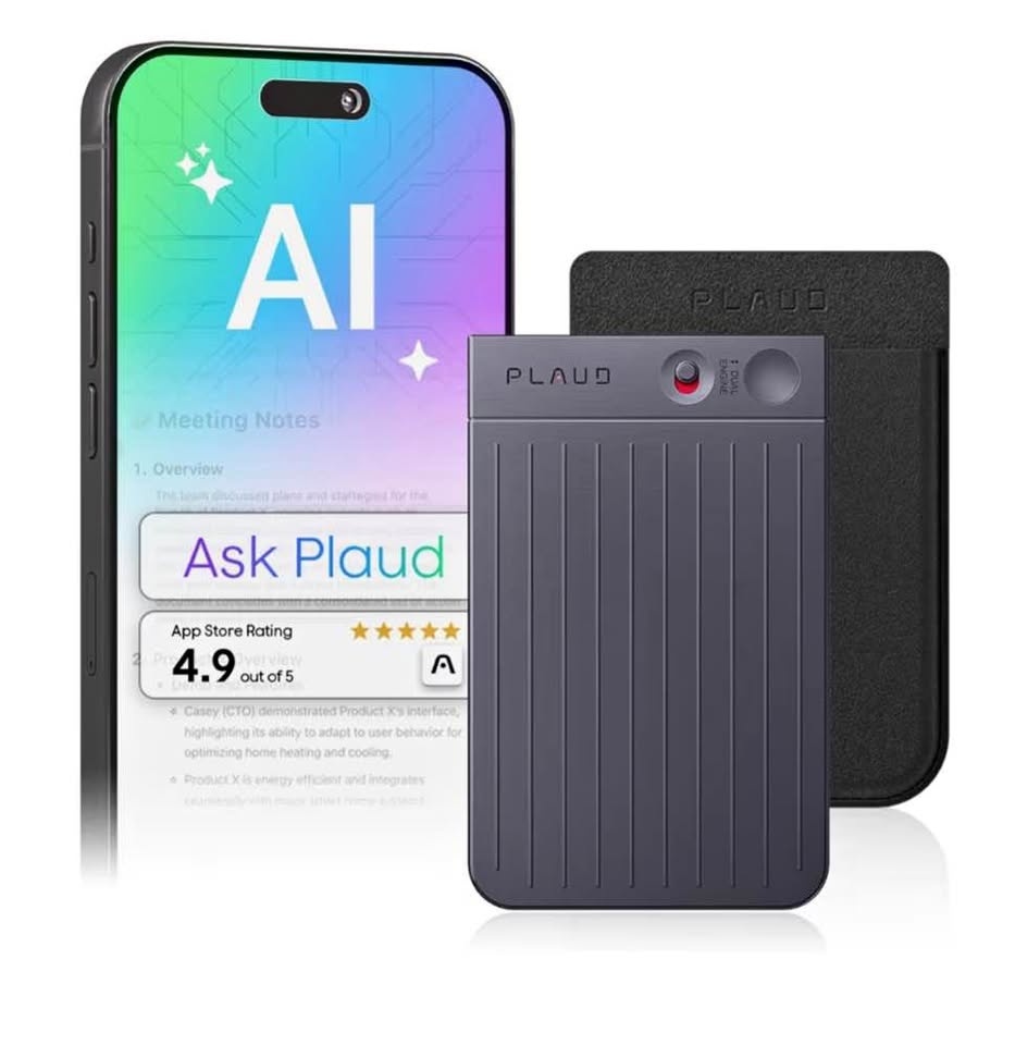 Plaud Note AI Voice Recorder (64GB) - Transcribe & Summarize