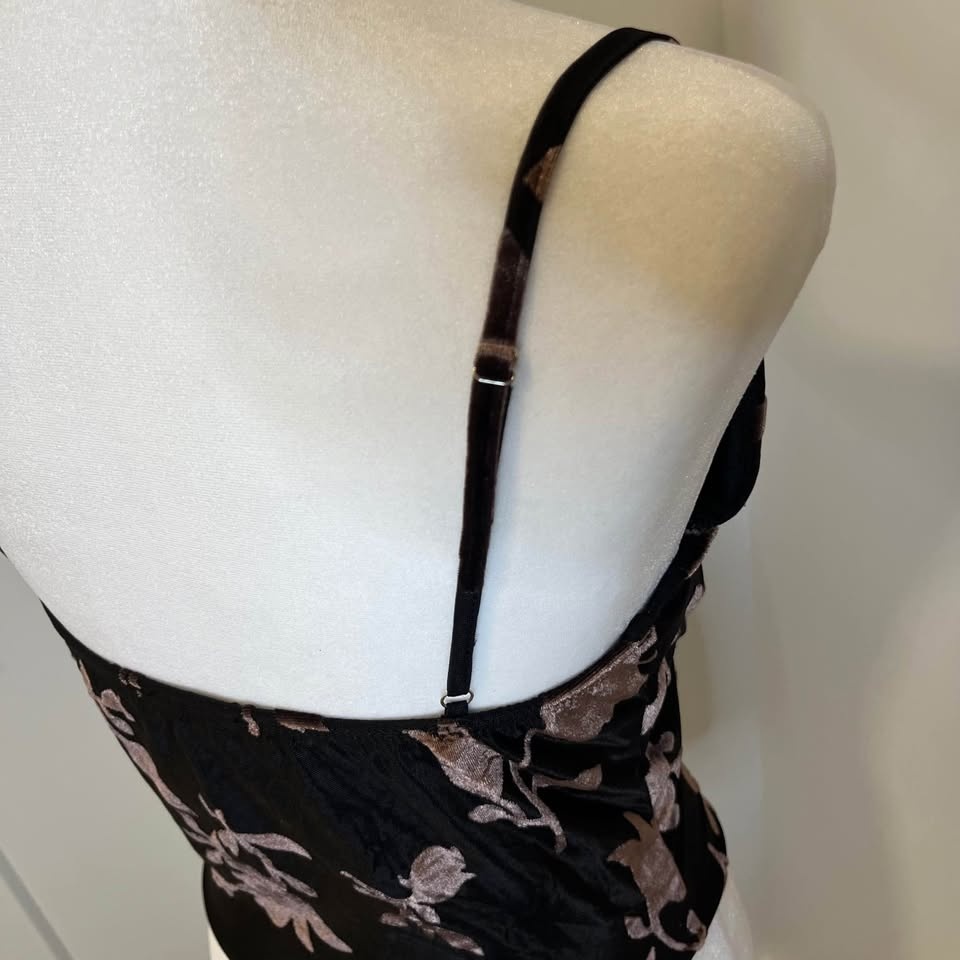 Forever 21 Black/Mauve Floral Bustier Top - Size M - photo 4