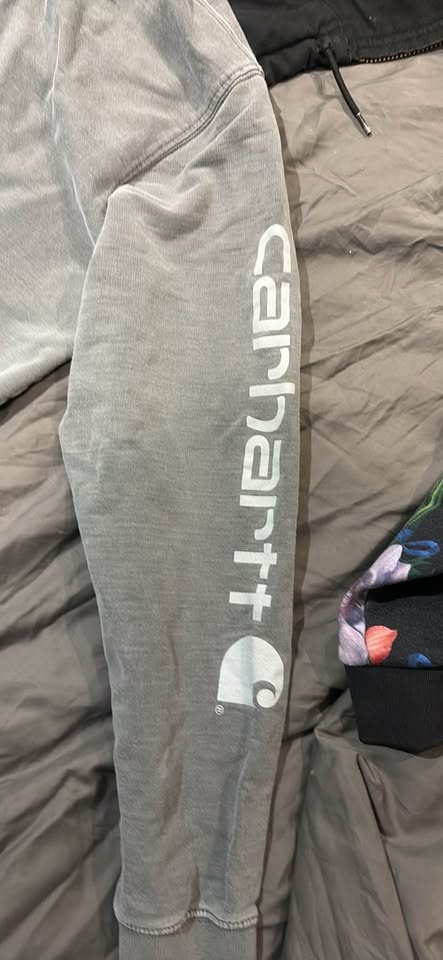 Grey Carhartt Hoodie Size Large Relaxed Fit - photo 2