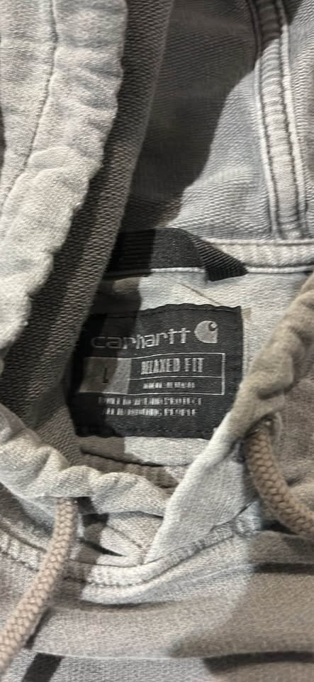 Grey Carhartt Hoodie Size Large Relaxed Fit - photo 4