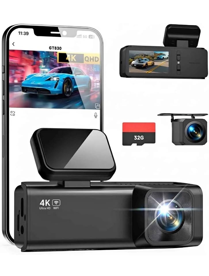 New 4K Dual Dash Cam with WiFi + Rear Cam