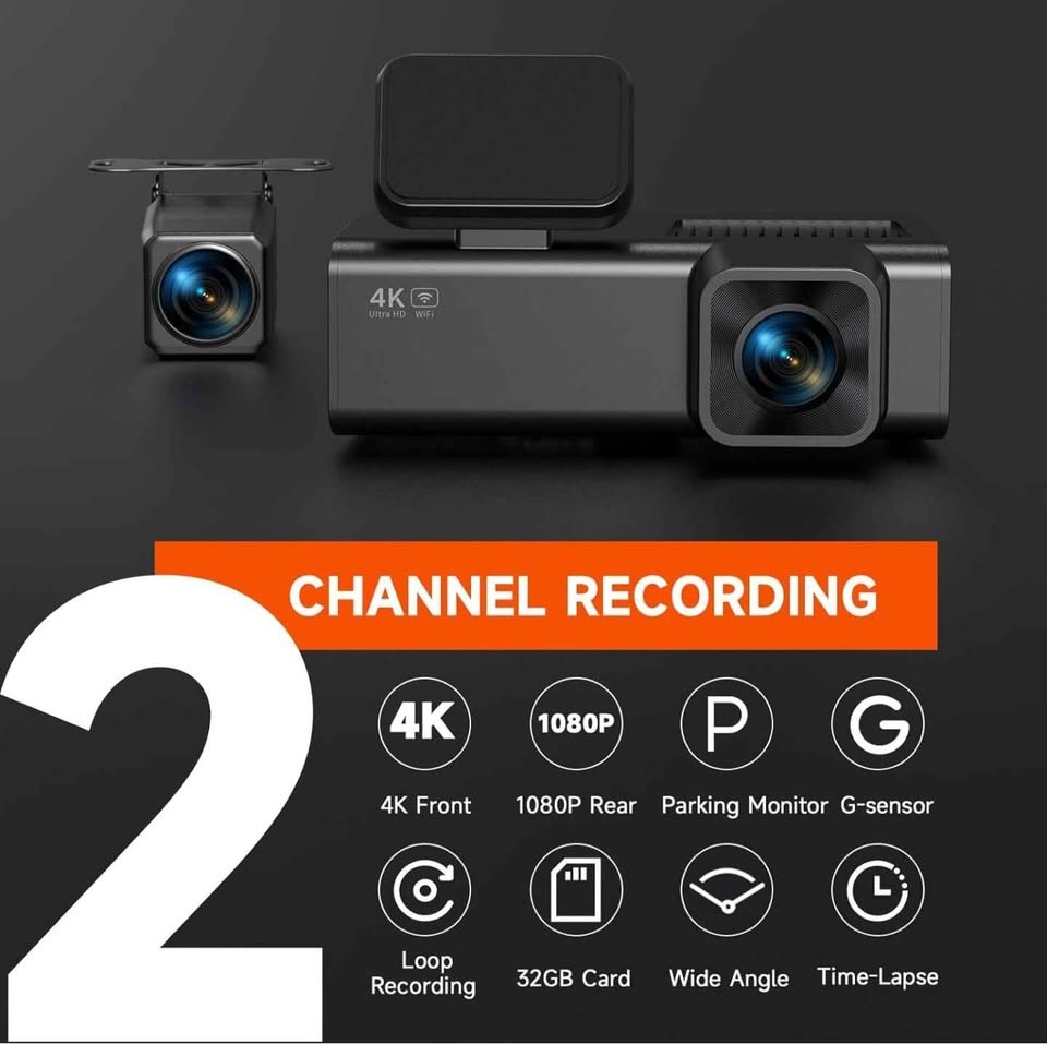 New 4K Dual Dash Cam with WiFi + Rear Cam - photo 2