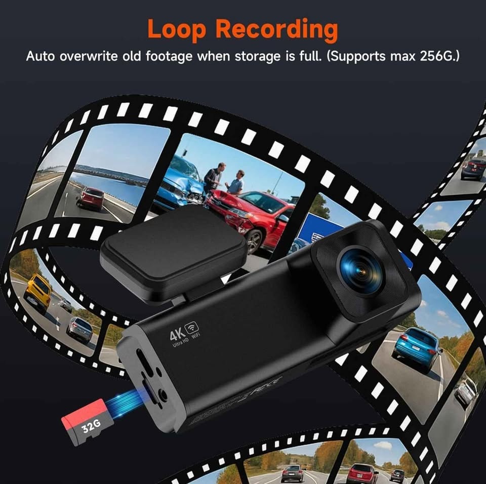 New 4K Dual Dash Cam with WiFi + Rear Cam - photo 3