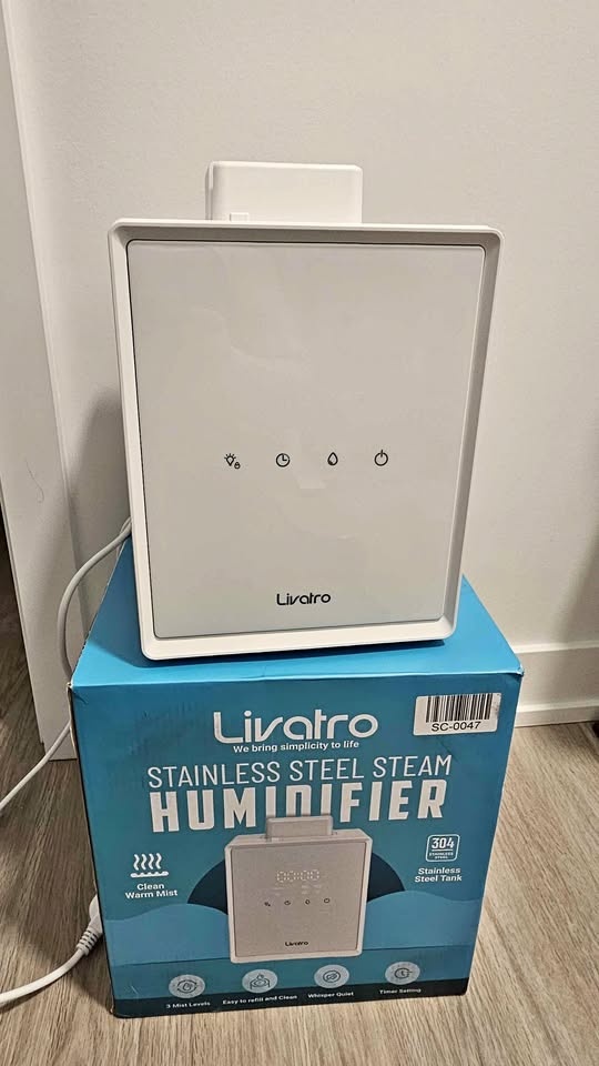 Livatro Stainless Steel Steam Humidifier Warm Mist Quiet