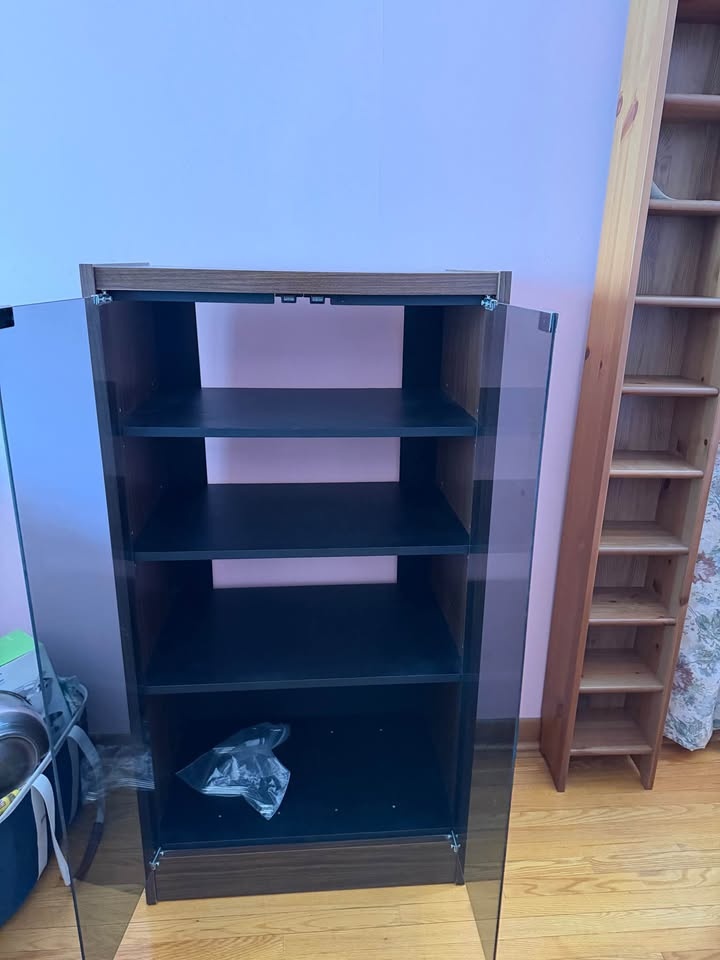 Glass Door Display Cabinet – Media Storage / Book Shelf - photo 2
