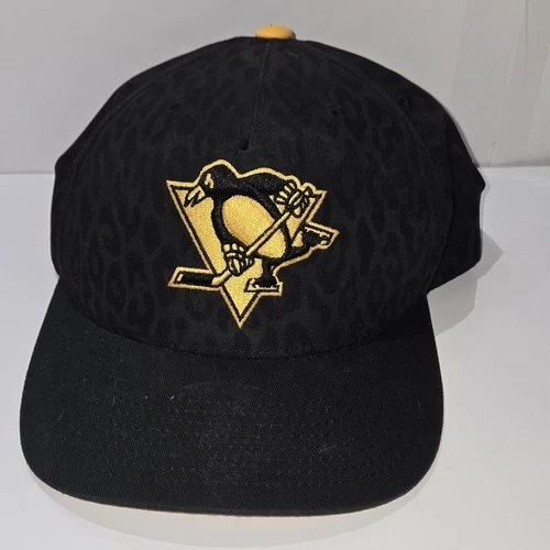 Pittsburgh Penguins NHL Old Time Hockey Leopard Print Snapback