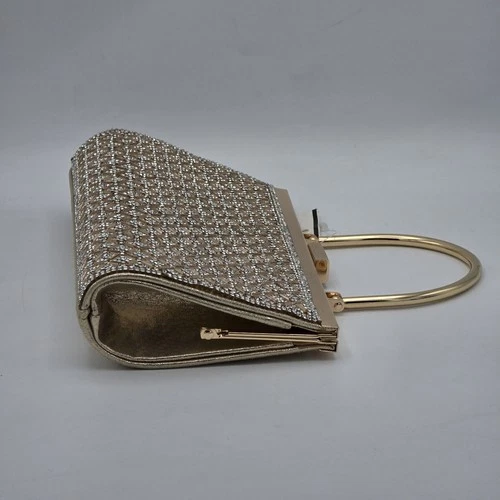 D'Margeaux Geometric Sparkle Clutch With Gold Finish - photo 4