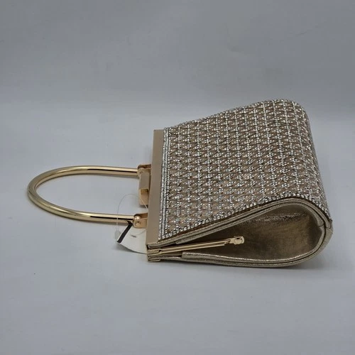 D'Margeaux Geometric Sparkle Clutch With Gold Finish - photo 5