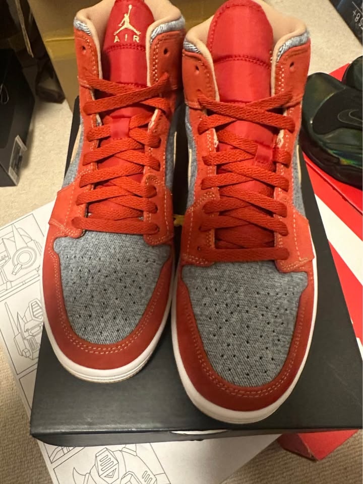 Air Jordan 1 Mid SE Cinnabar Hemp White Size 11 - photo 3