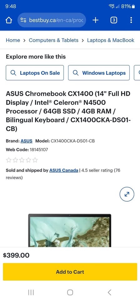 ASUS Chromebook CX1400CK - Transparent Silver - photo 4