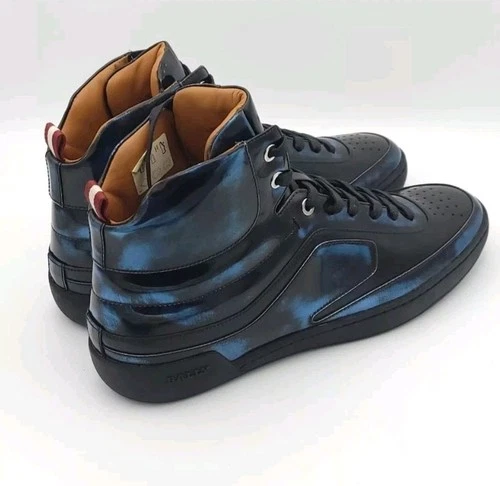 BALLY Etra Brushed Leather High-Top Sneakers Retro. Size 10 - photo 4