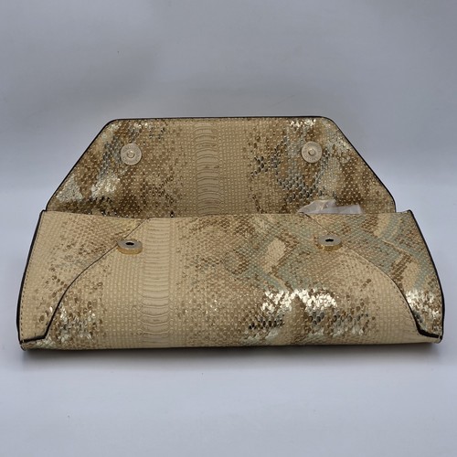 Urban Expression Envelope Clutch Bag With Gold And Beige Faux Sn - photo 3