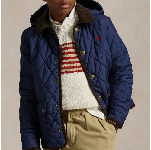 Polo Ralph Lauren Kids Quilted Hooded Barn Jacket, Size XL