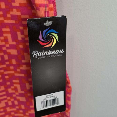 Rainbeau Curves 14/16 Capri Leggings Geometric Print Plus Size - photo 3