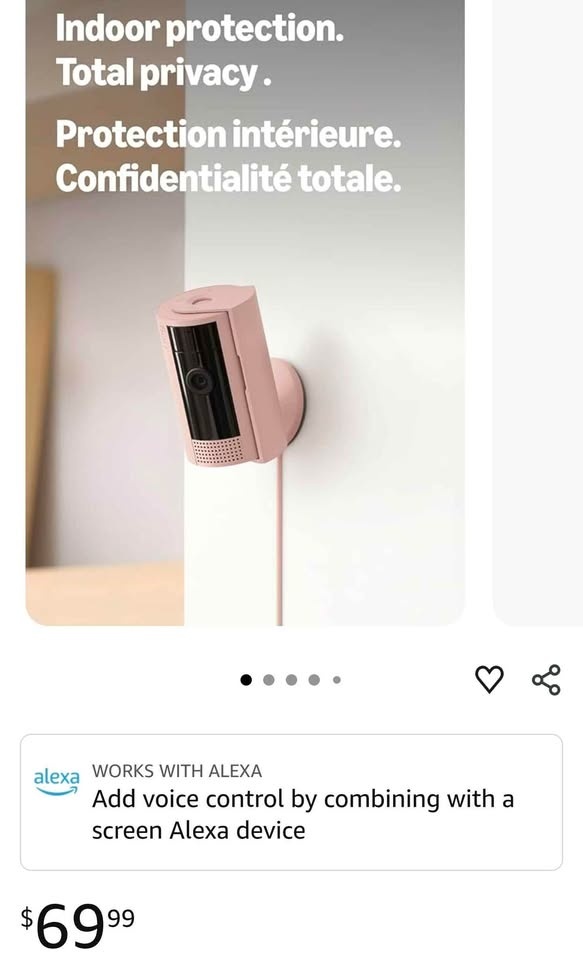 Ring Indoor Camera Pink Rose Gold Alexa - photo 3