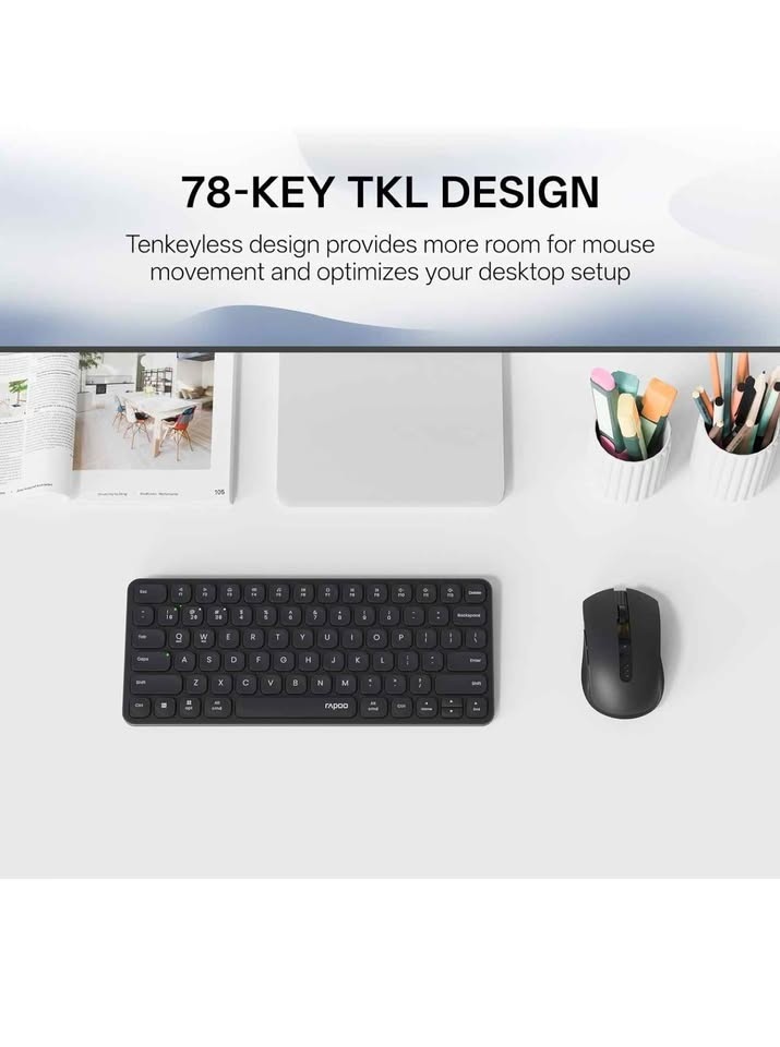 RAPOO 9050S Multi-Device Wireless Keyboard Mouse Combo - photo 4