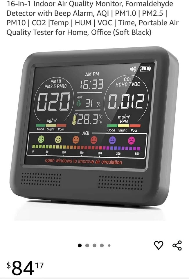 16-in-1 Air Quality Monitor Formaldehyde Detector AK23
